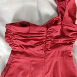 Bebe  Red One Shoulder Romper Photo 6