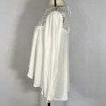 For Love & Lemons Ellery Blouse Women's Medium White Lace Long Sleeves Tunic Photo 5