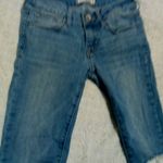 Bullhead 0 24 Denim Jeans Long Raw Hem Shorts Blue Photo 2