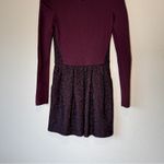 Wilfred  Aritzia Burgundy Long Sleeve Mini Dress Womens 2 Fall Casual Pockets Photo 6