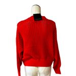 Marc New York NWT  CROCHET COTTON KNIT SWEATER IN RACING RED Photo 5