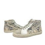 Vintage Havana  Snakeskin Leather Lace Up Star Studded High Top Sneakers Shoes 8 Photo 4