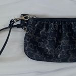 Coach Patent Leather CC Black and Silver Wristlet Photo 0