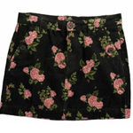 Wild Fable New Mini Skirt Size 4 Small Corduroy Floral Black Pink Green Cotton Photo 0