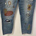 Pilcro Anthropologie  The Borrowed Embroidered Boyfriend Distressed Jeans Photo 4