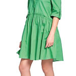 Taylor Tillman Cammie Ruffle Shirt Mini Dress Kelly Green Size Medium Photo 0