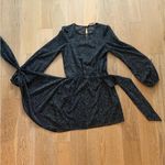 ZARA Black Sheer Blouse with White Dots Photo 4