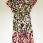 Anthropologie NWT  Alexandra Farmer Ruffle Sleeve Tiered Dress Size Medium Photo 0