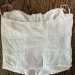 Olivaceous White Eyelet Strapless Corset Photo 1