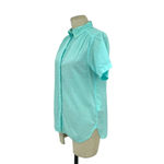 J.Crew  Classic-Fit Short-Sleeve Lightweight Cotton Poplin Shirt Blue‎ Size 0 Photo 3