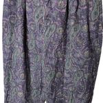 Vintage French Navy Women’s Purple Paisley Corduroy Trouser Pants Size 10 Photo 3