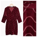 & Other Stories & Other Stories Vevet Devore Wrap Dress Burgundy 34 4 Maroon Red NWT Photo 2