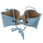 Shade & Shore NEW/NWT  Sky Blue Lightly Lined Longline Twist-Front Bikini Top 36B Photo 3