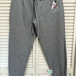 Aeropostale Gray Sweatpants Elastic Drawstring Waist Pockets Size M Embroidery Photo 0