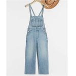 joe's jeans ✨ Wide Leg Denim Sz XS Overalls Crop Raw Hem Captivate Blue✨ Photo 3