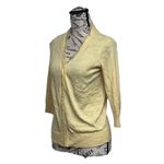 Ann Taylor  Butter Yellow Button Front Cardigan Sweater Women SP Cotton Coquette Photo 2