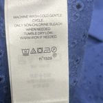 Ralph Lauren  Women's Blue Eyelet Gold Button Polo Shirt Blue Size Medium Photo 7