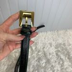 Liz Claiborne Vintage Green Crocodile Embossed Leather Belt Size Medium 1" wide Photo 1