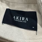 Akira Buttonless Tan Open Front Trench Coat Women’s Medium Photo 2