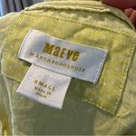 Maeve Anthropologie  The Audie Linen Puff Sleeve Blouse. Size: Small. Yellow. Photo 5
