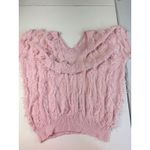 *Vintage* Loubella 90'S EYELASH Fringe KNIT V Photo 1