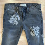Free People  Magnolia Skinny Jeans Gray Floral Sz 25 Photo 3