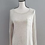 Hearts Gray Pink Sheer Panel High Low Long Sleeve Top L Size L Photo 0