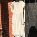 Rachel Zoe  White with Blue Embroidery Nightgown M Photo 8