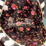 Betsey Johnson Purple and Black Floral Backpack EUC. No wear Photo 3