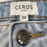 Ceros Skylar High Rise Dad Jeans Laguna Light Wash Distressed Size 26 Blue Photo 2