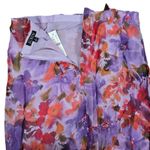 J.Crew  Floral Ruffle Midi‎ Skirt Purple Orange Women's Size 12 Photo 3
