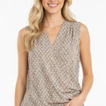 Chelsea28 Sleeveless Asymmetrical Side Cinched Womens Top/Blouse by  Size Medium Photo 0