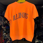 True Vintage 50s 60s Uni of Illinois Sleeveless Sweatshirt Size Medium / Large Orange Photo 0