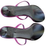 Salvatore Ferragamo Vintage NWOB  Purple Leather Flower Thong Kitten Heel Sandal Photo 6