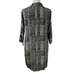 BCBGMAXAZRIA  100% Silk Lapelled Collar Shirt Dress Snakeskin Pattern Small Photo 9