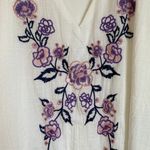 Francesca's Francesca’s Blue Rain White Sundress Purple Floral  Photo 3