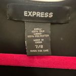 EXPRESS Vintage Silk Ruffle Little Black Dress Photo 2