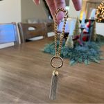 Madewell Chain Tassel Bag Charm in Polished Bronze Gold *Flawed* Photo 7