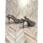 Adrianna Papell  Silver Mesh Rhinestone Embellished Slingback Heels Shoes Women 9 Photo 8