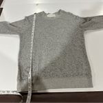 IRO Gray Knit Crochet Long Sleeve Pullover Lightweight Sweater Size M Photo 8