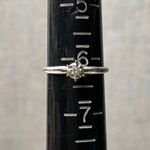14K White Gold Diamond Classic Solitaire Ring Engagement Promise Gift Size 6.25 Silver Photo 8