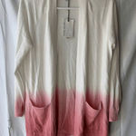 Barefoot Dreams  Luxeblend Ombre Raglan Cardigan in Rosy Pink Size Small Photo 0