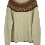 Towncraft Vintage 60s 70s Mohair Wool Sweater Large Fair Isle Icelandic Cream Photo 0