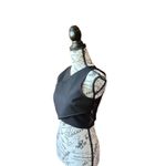 Intermix Womens Black V Neck Sleeveless Crop Top S Photo 1