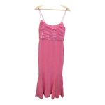 Hutch Anthropologie Tylia Maxi Dress Size 0 Barbie Pink Ruched Bodice Sequined Photo 2