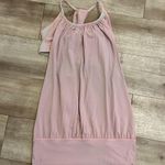 Lululemon  Shirt Womens 4 Pink White No Limits Tank S Striped Workout Bra Top Photo 0
