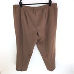 Bend Over Womens Dress Pants Pull On Straight Leg Elastic Waist Brown Size 30WP Photo 1