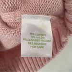 Lilly Pulitzer  Pink Cable Knit Short Sleeve Sweater cotton/dehaired angora blend Photo 7