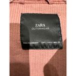 ZARA Rose Corduroy Oversized Trucker Jacket Women Size L Distressed Hem Photo 2