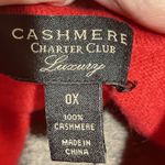 Charter Club  Luxury Cashmere Sweater Red Women’s 0X (XL ) Plus Pullover Crewneck Photo 2
